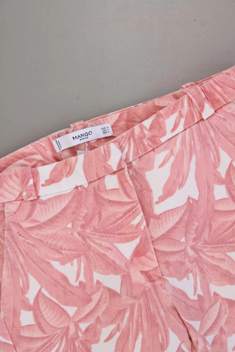 Mango Stoffhose Gr. 38 rosa aus Baumwolle