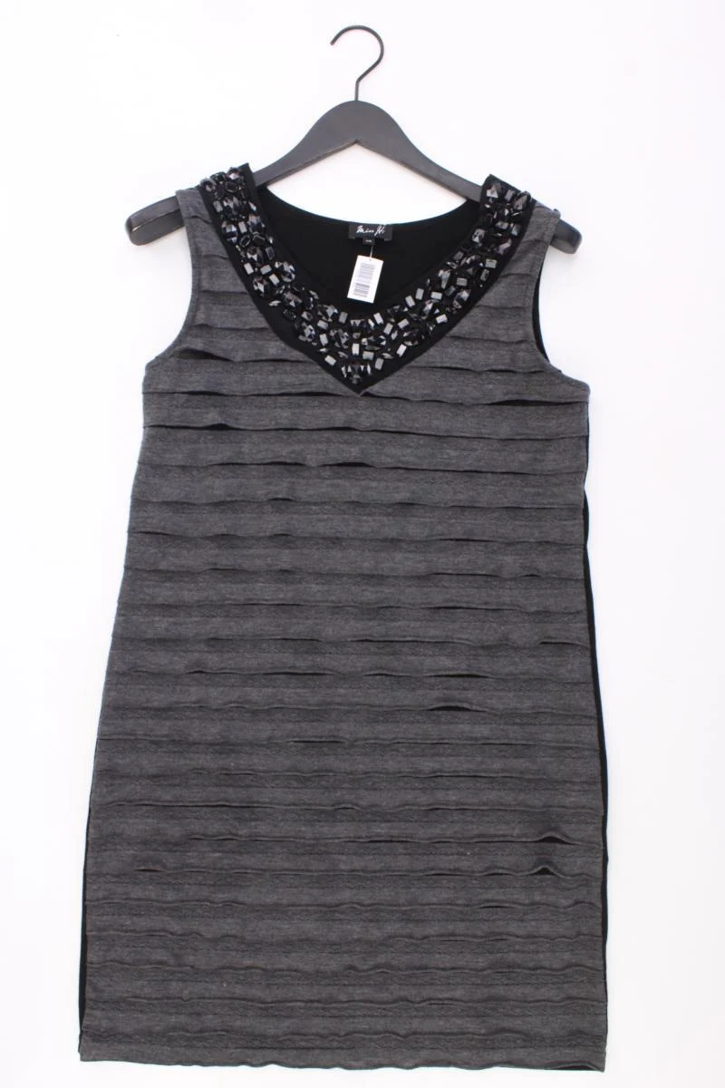 Miss H. Abendkleid Gr. 40 Ärmellos grau aus Viskose