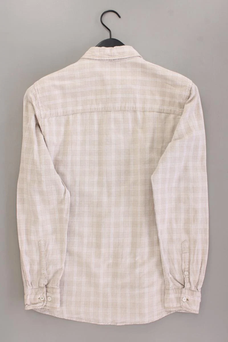 WE Fashion Langarmhemd für Herren Gr. S creme aus Baumwolle