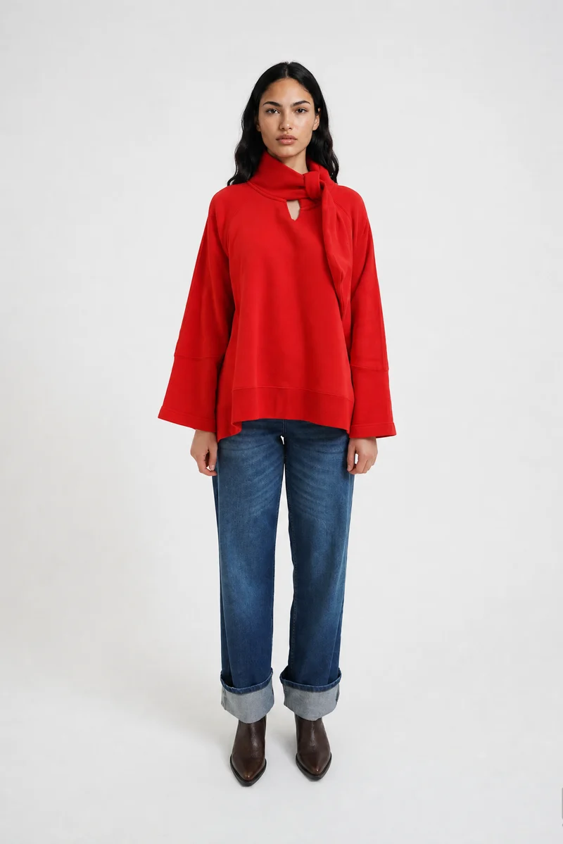 Smith & Soul Oversize Sweatshirt Cape love/rot