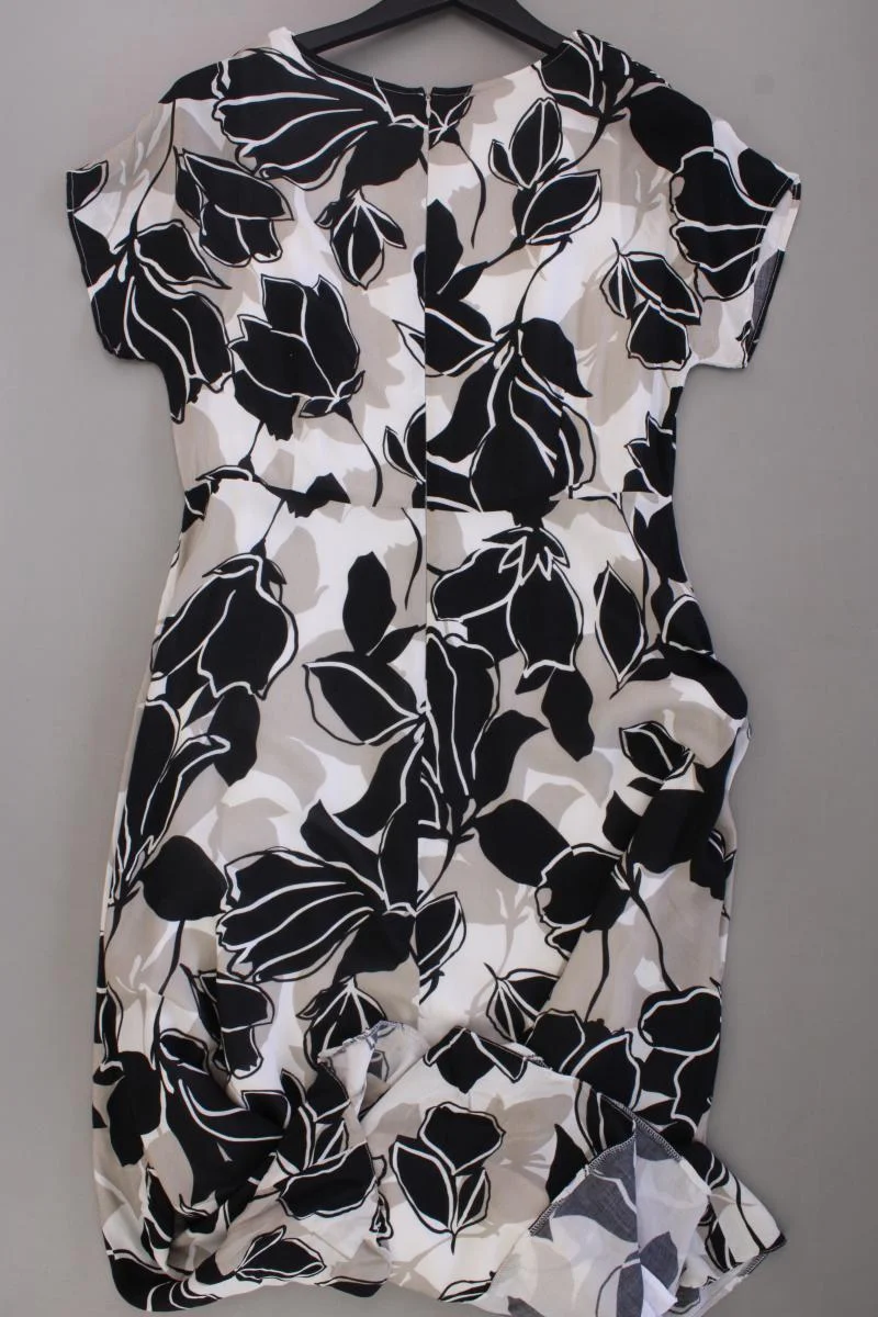 Alba Moda Kurzarmkleid Gr. 40 mit Blumenmuster grau aus Viskose