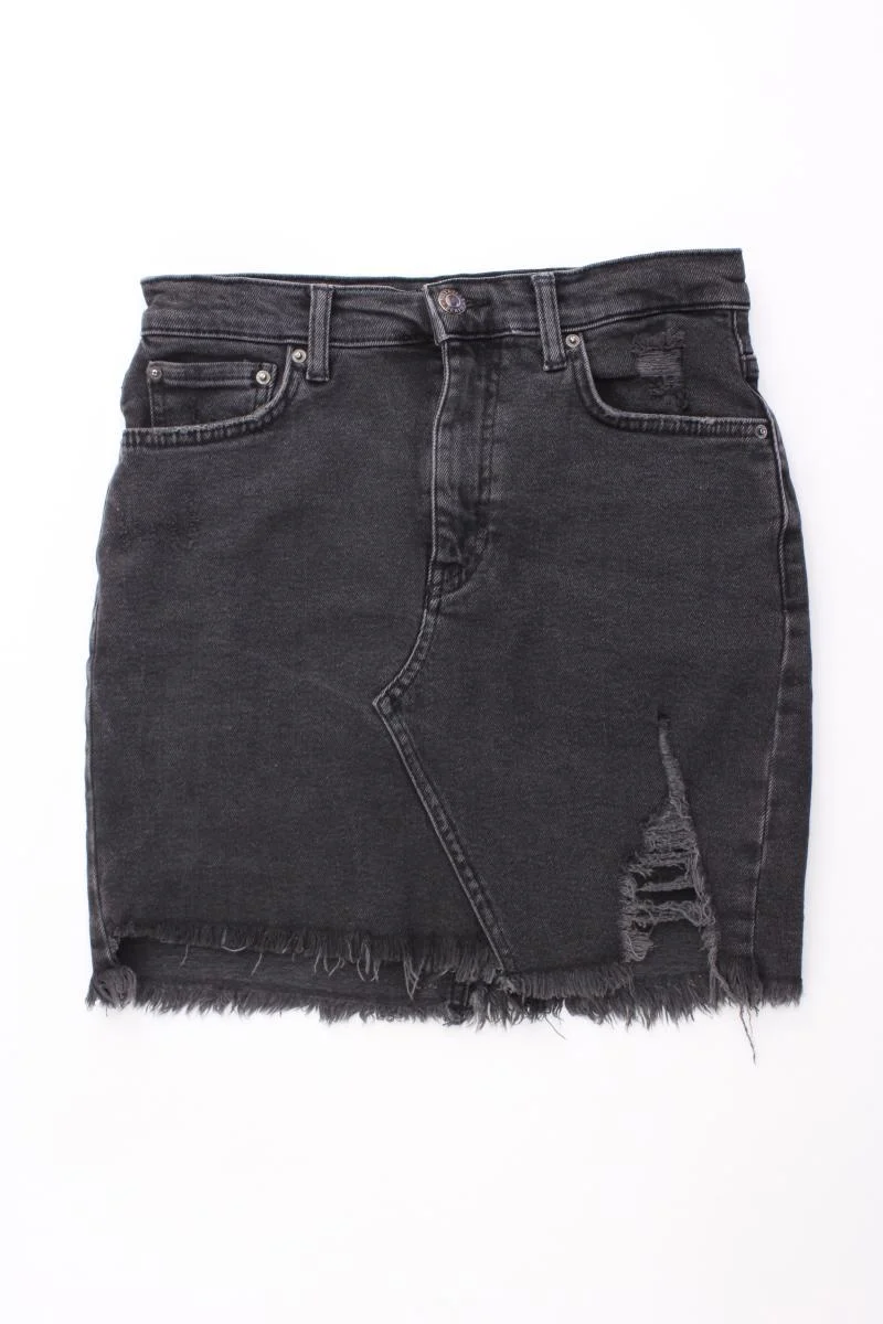 Pull&Bear Jeansrock Gr. S grau aus Baumwolle