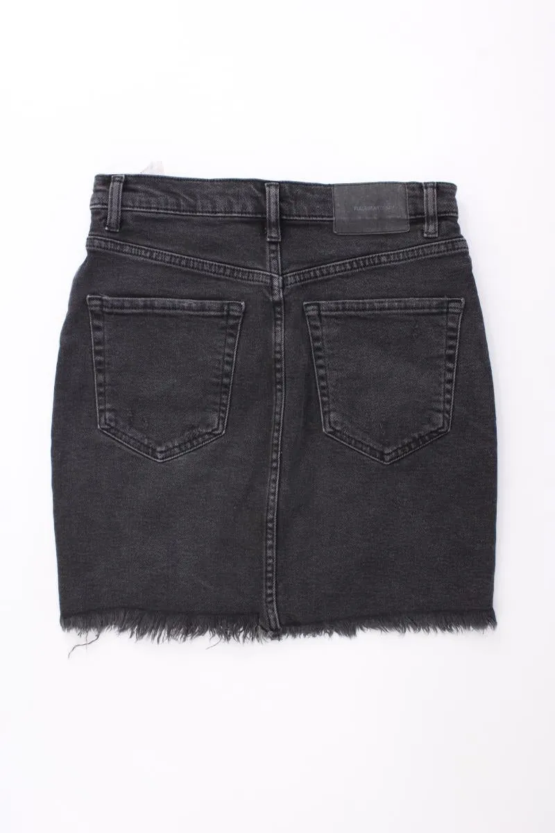 Pull&Bear Jeansrock Gr. S grau aus Baumwolle