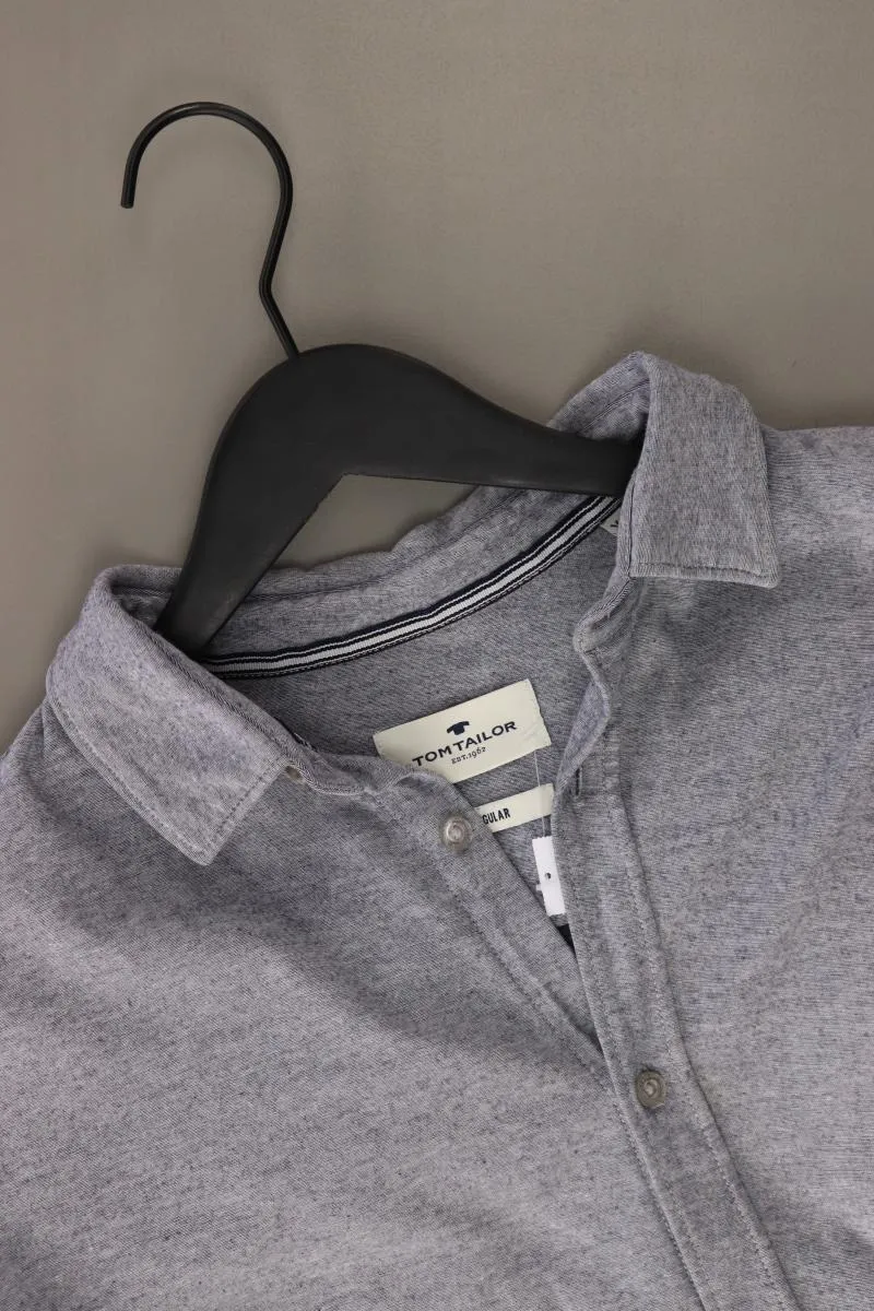 Tom Tailor Langarmhemd für Herren Gr. XL blau aus Baumwolle
