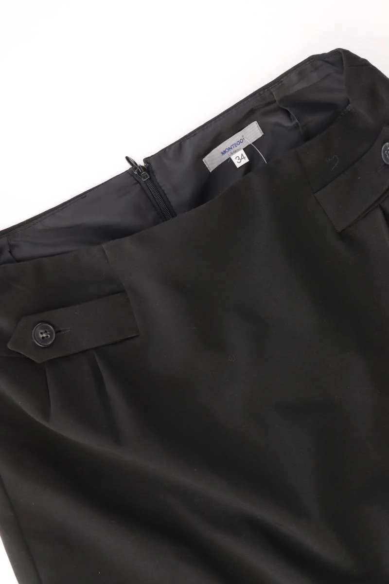 Montego Bleistiftrock Gr. 34 schwarz aus Polyester