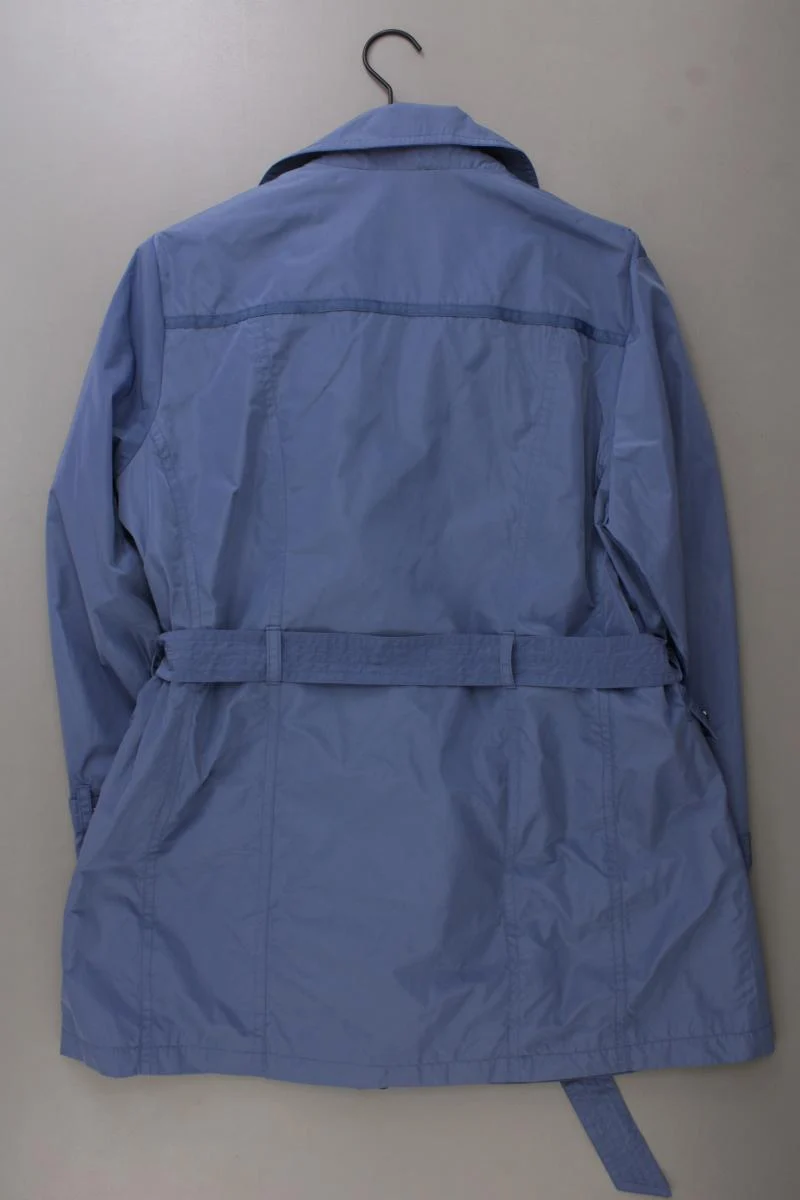 Vögele Übergangsmantel Gr. 48 mit Gürtel blau aus Polyester