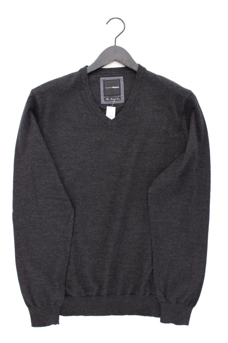 Vögele Pullover mit Wolle für Herren Gr. L grau aus Polyacryl