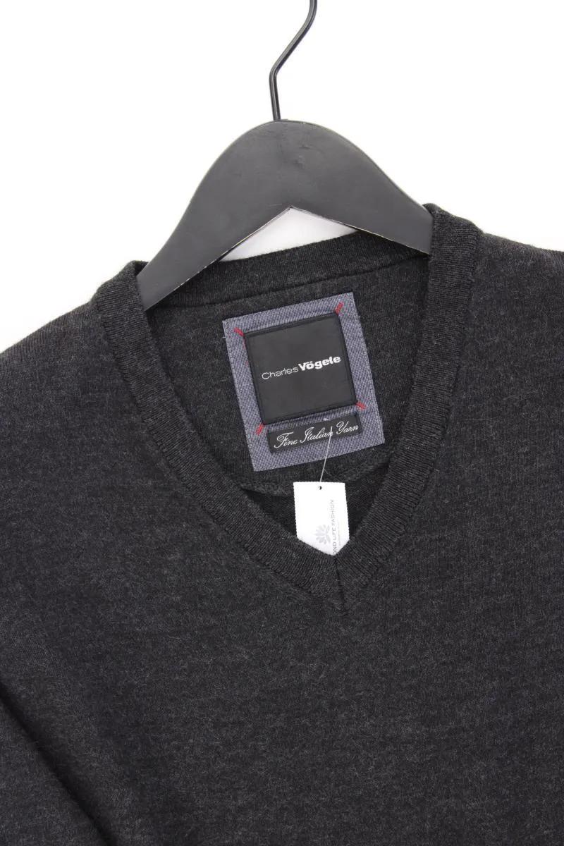 Vögele Pullover mit Wolle für Herren Gr. L grau aus Polyacryl