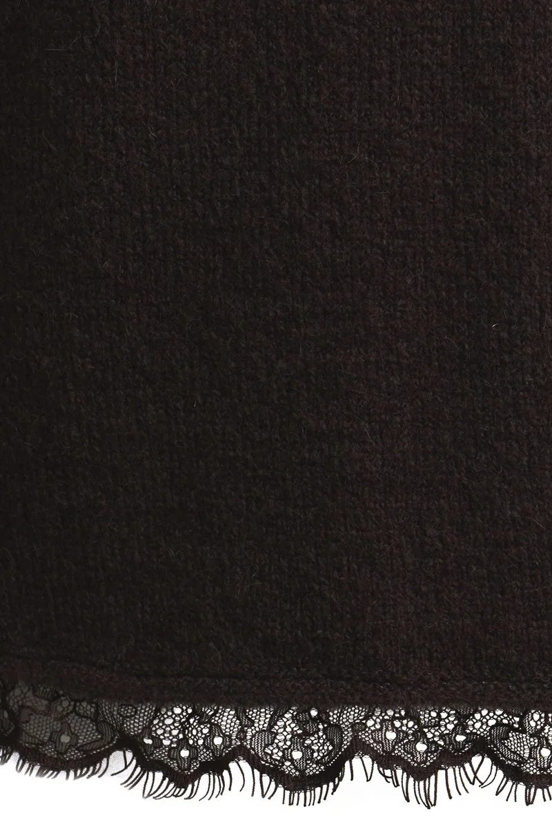 Milano Pullover mit Spitze mocca