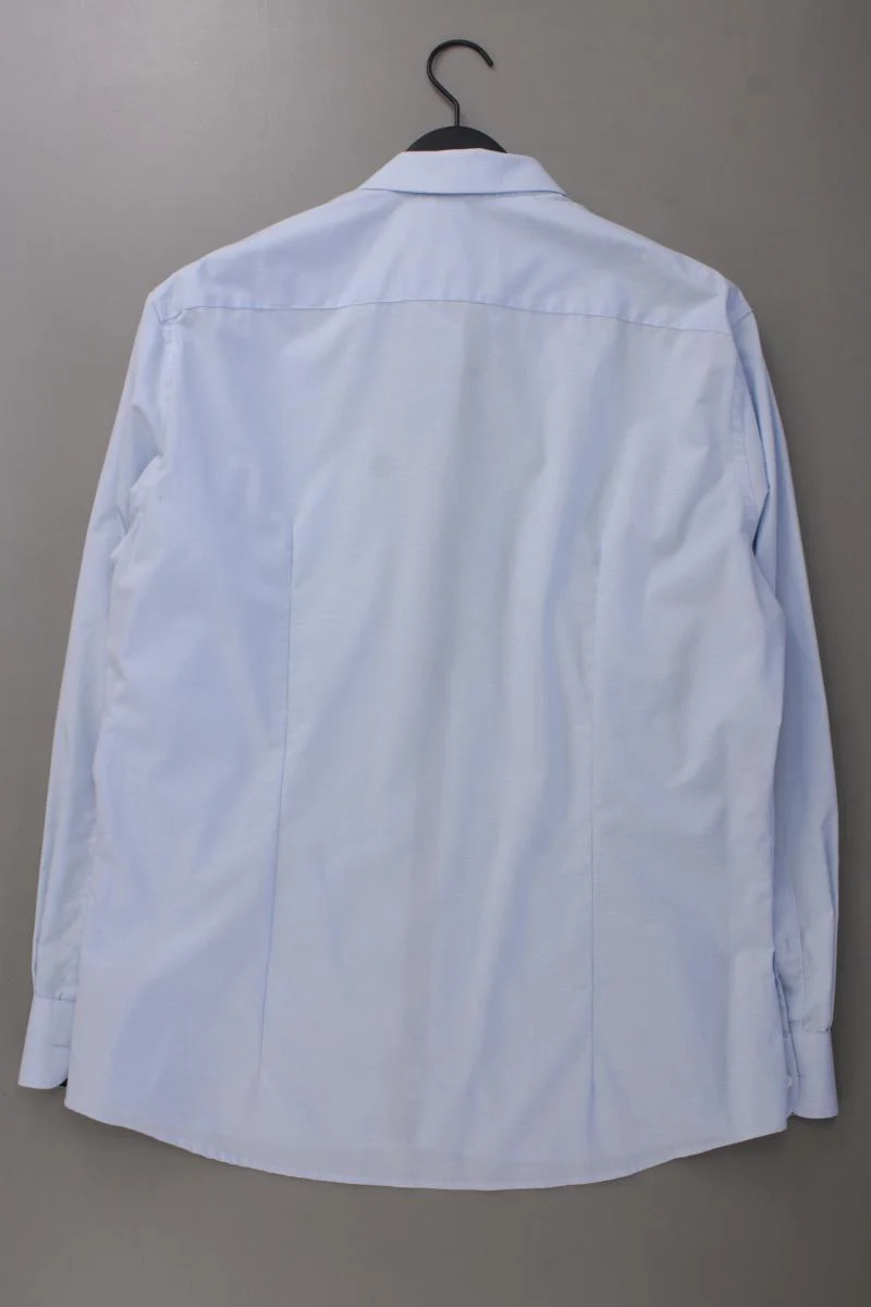 Walbusch Langarmhemd für Herren Gr. Hemdgröße 43 blau aus Baumwolle