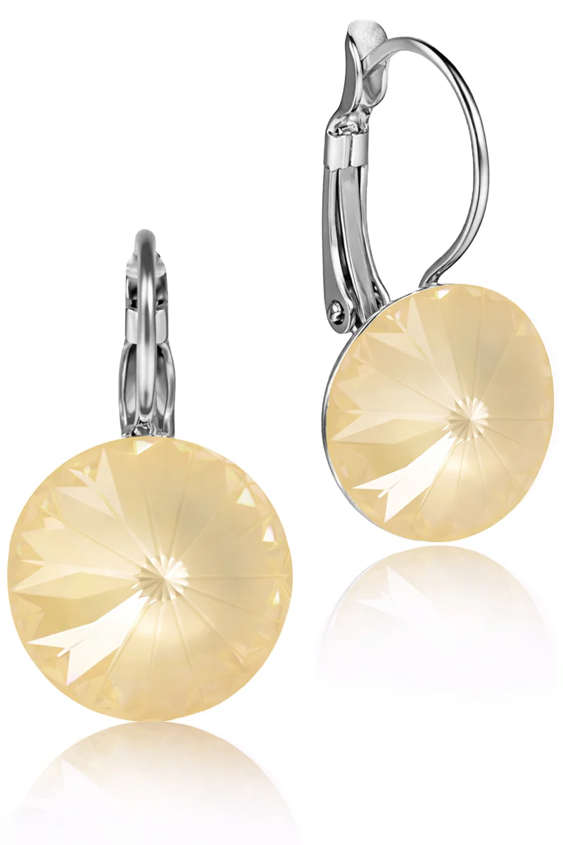 LUISIA® Ohrringe Rivoli mit Kristallen von Swarovski® - 12 mm | Matt Linen