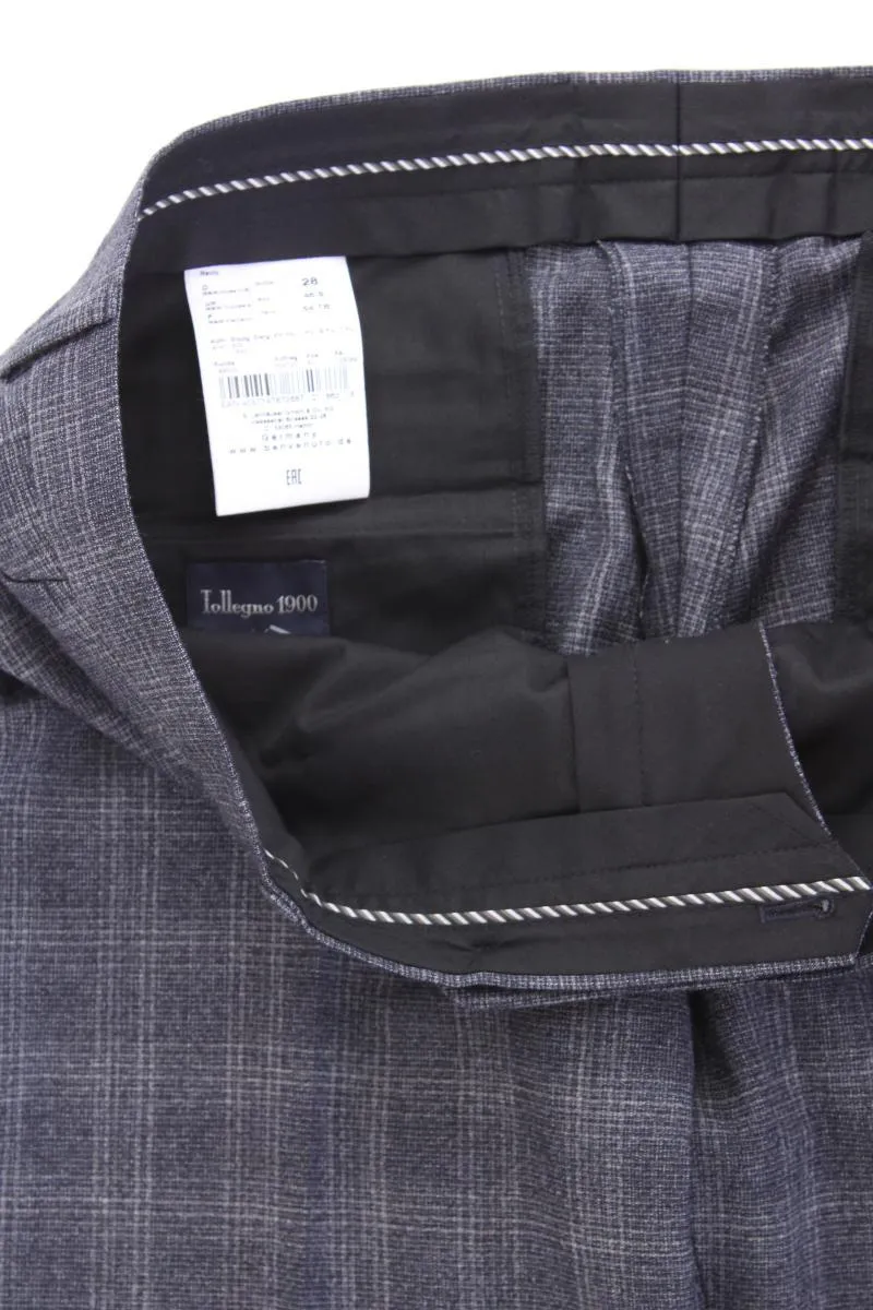 BENVENUTO Wollhose für Herren Gr. Kurzgröße 28 kariert grau