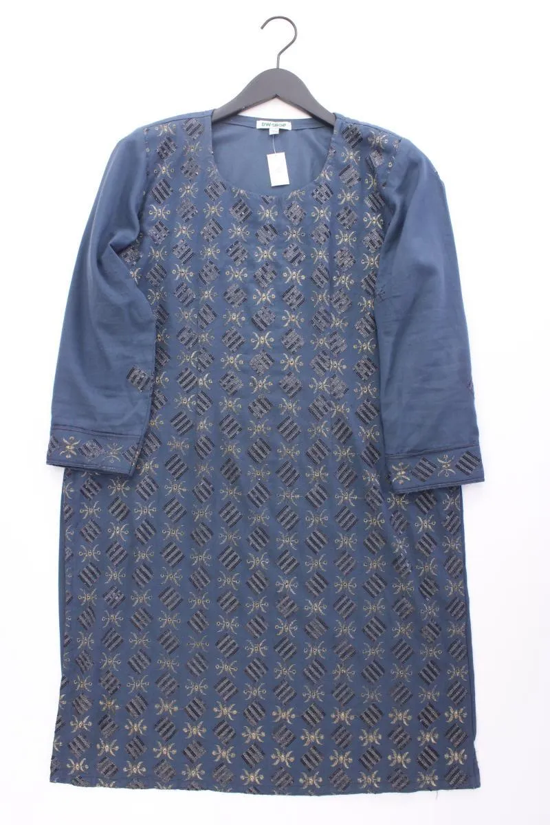 DW-Shop Midikleid Gr. 44/46 3/4 Ärmel blau