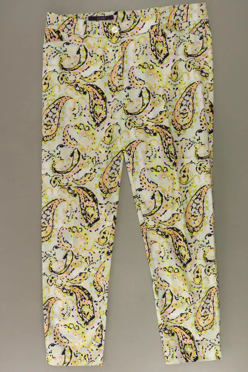 Laurèl Stoffhose Gr. 38 mit Paisleymuster mehrfarbig aus Baumwolle
