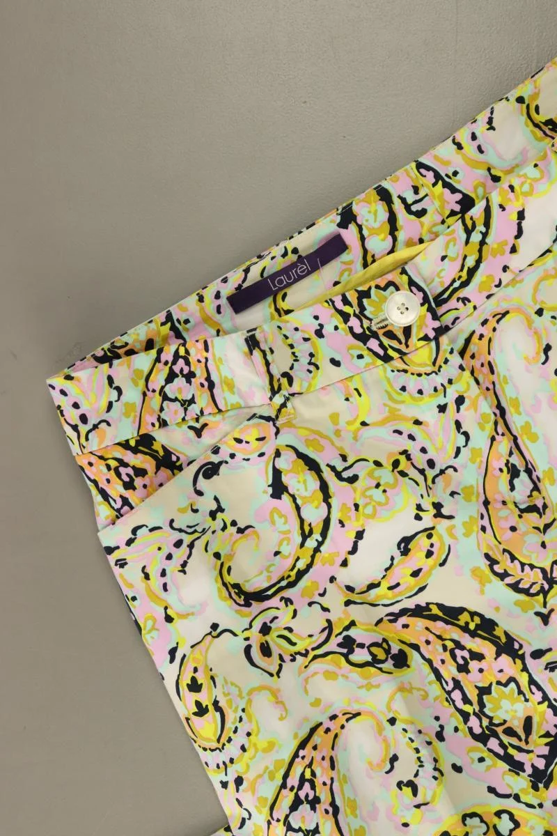 Laurèl Stoffhose Gr. 38 mit Paisleymuster mehrfarbig aus Baumwolle