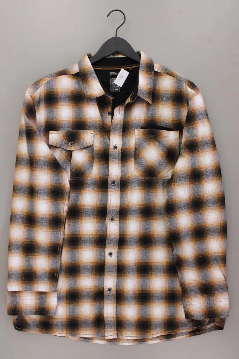 Langarmhemd für Herren Gr. XXXL braun aus Baumwolle