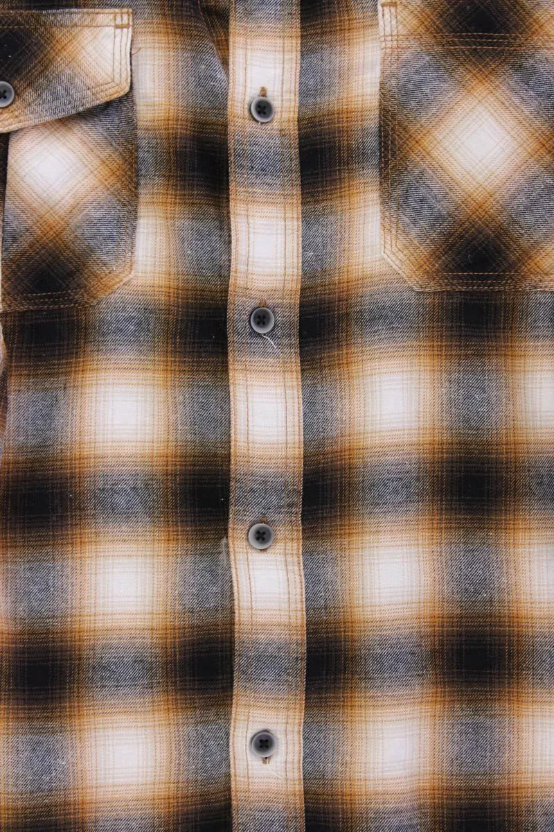 Langarmhemd für Herren Gr. XXXL braun aus Baumwolle