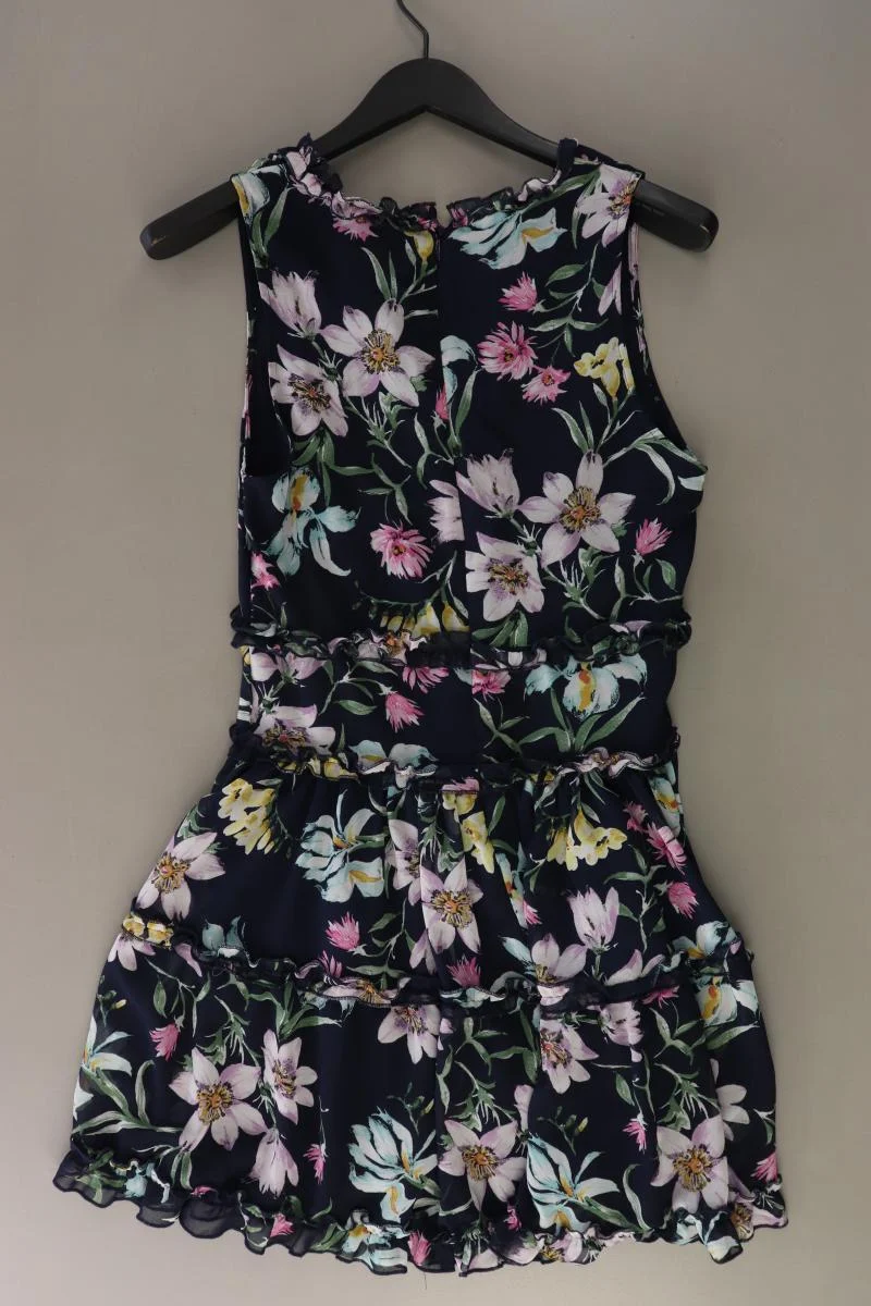 Apricot Midikleid Gr. XS mit Blumenmuster Ärmellos blau aus Polyester