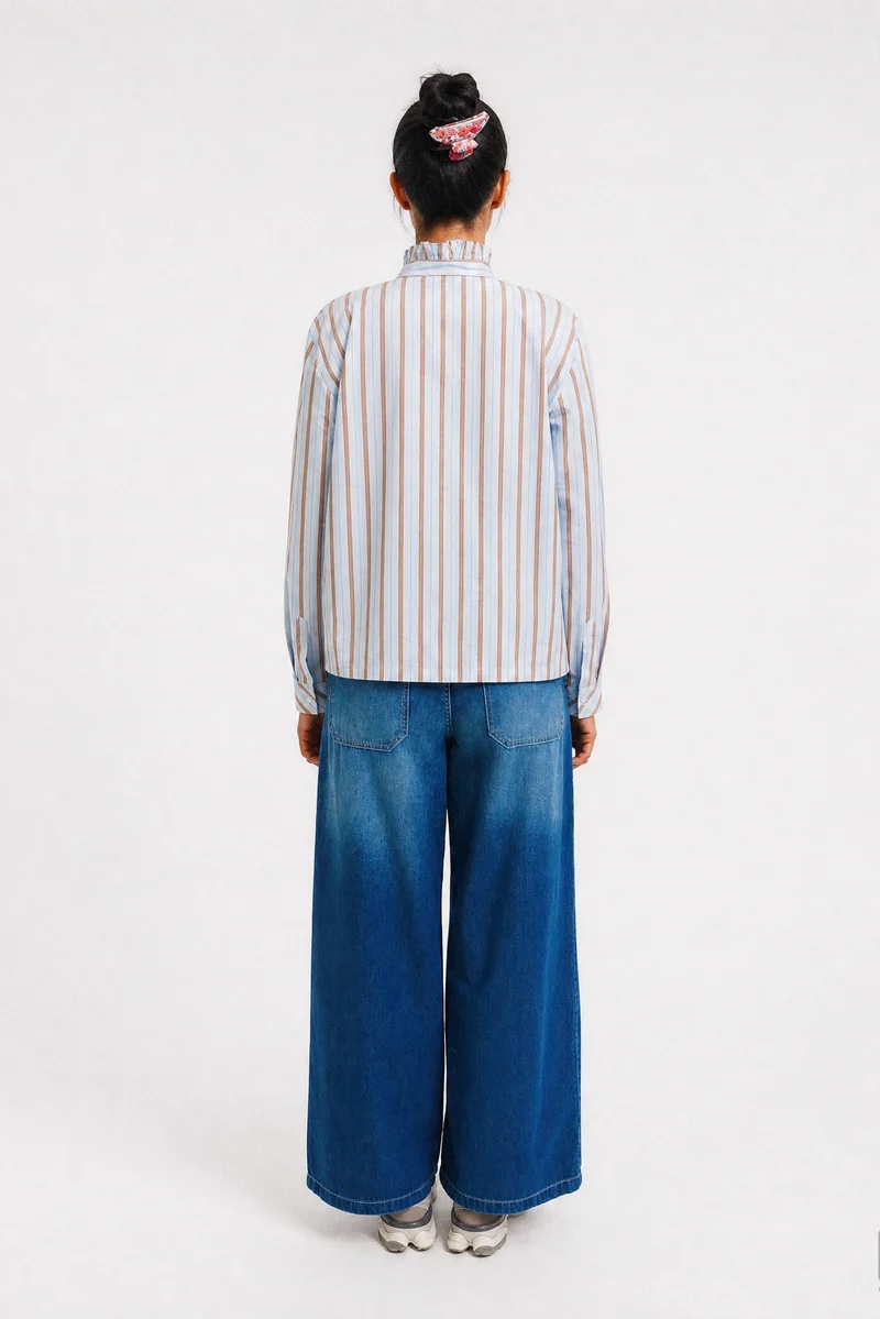 Smith & Soul Bluse gestreift light blue print