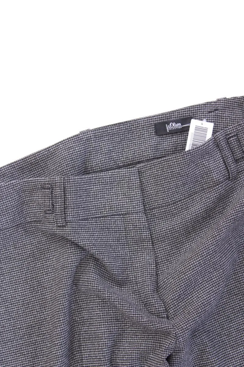 s.Oliver Selection Anzughose Gr. 36 hahnentritt grau aus Polyester