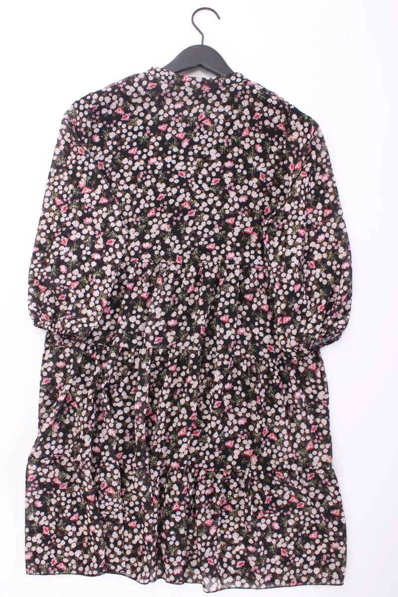 Zabaione Chiffonkleid Gr. XL mit Blumenmuster 3/4 Ärmel mehrfarbig aus Polyester