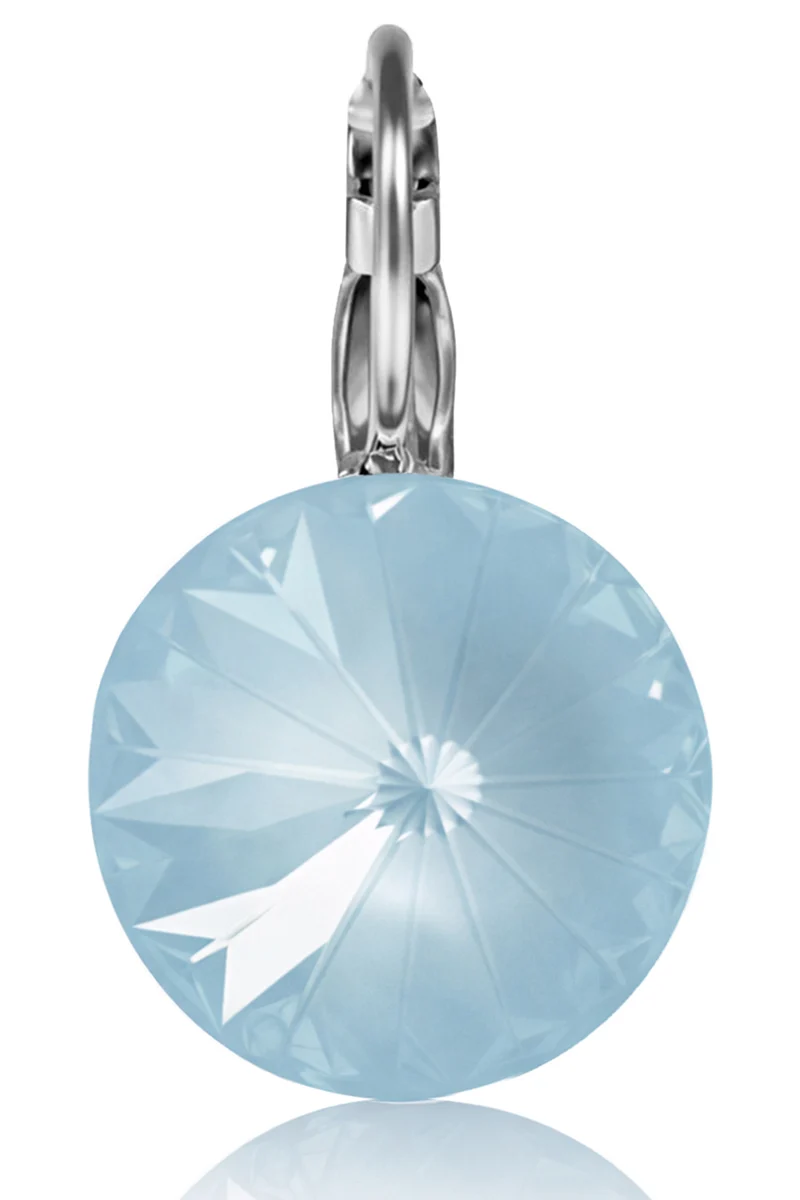 LUISIA® Ohrringe Rivoli mit Kristallen von Swarovski® - 12 mm | Matt Sky