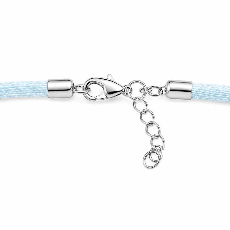 LUISIA® Kinder Halskette "Edelweiß" mit Kristallen von Swarovski® | Hellblau