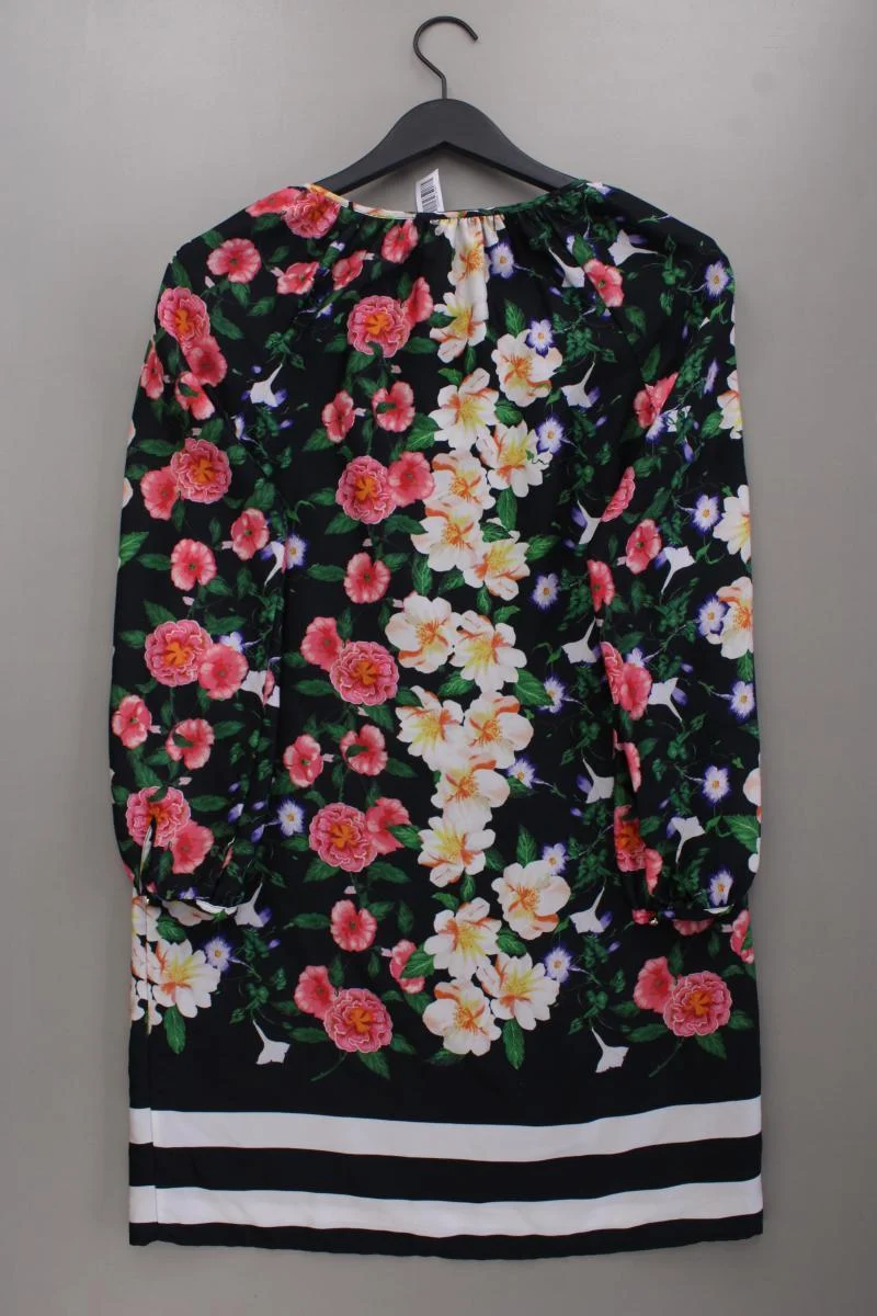 Bershka Langarmkleid Gr. M mit Blumenmuster mehrfarbig