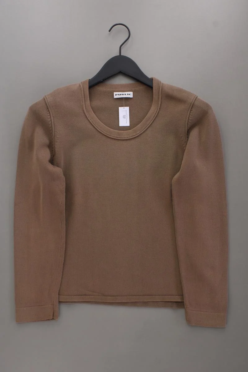 Public Feinstrickpullover Gr. 38 braun aus Baumwolle