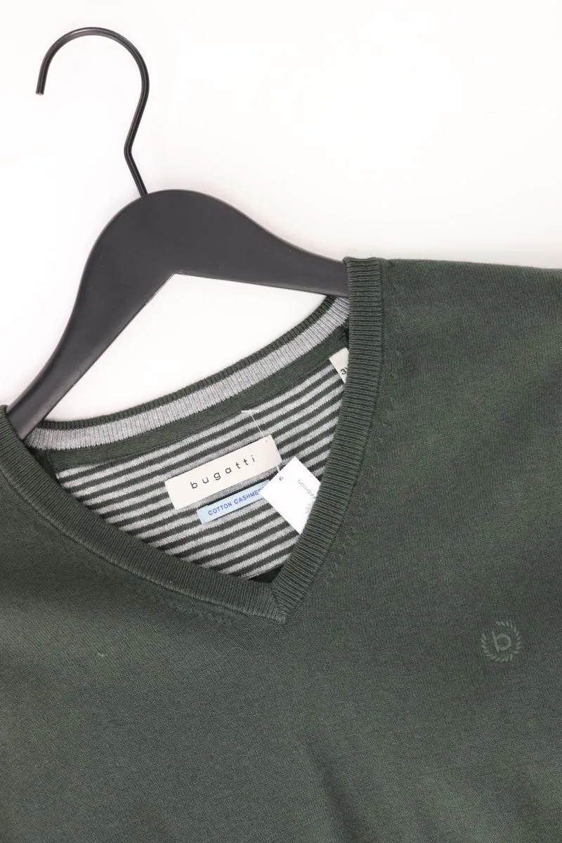 Bugatti Feinstrickpullover für Herren Gr. XXXL neuwertig olivgrün aus Baumwolle