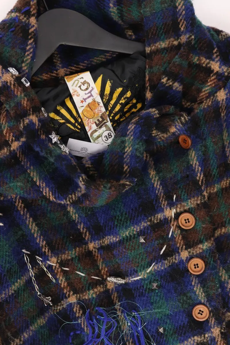 Desigual Wolljacke Gr. 38 kariert mehrfarbig
