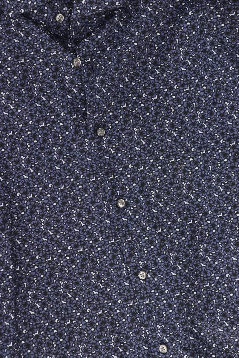 Joop! Langarmhemd für Herren Gr. Hemdgröße 44 mit Blumenmuster blau