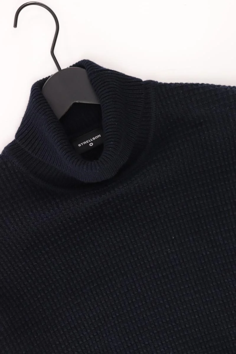 Strellson Rollkragenpullover für Herren Gr. L blau aus Polyacryl