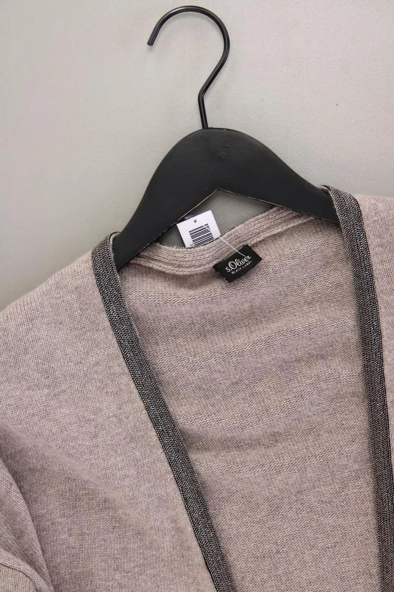 s.Oliver Black Label Strickjacke Gr. 40 Langarm braun aus Wolle