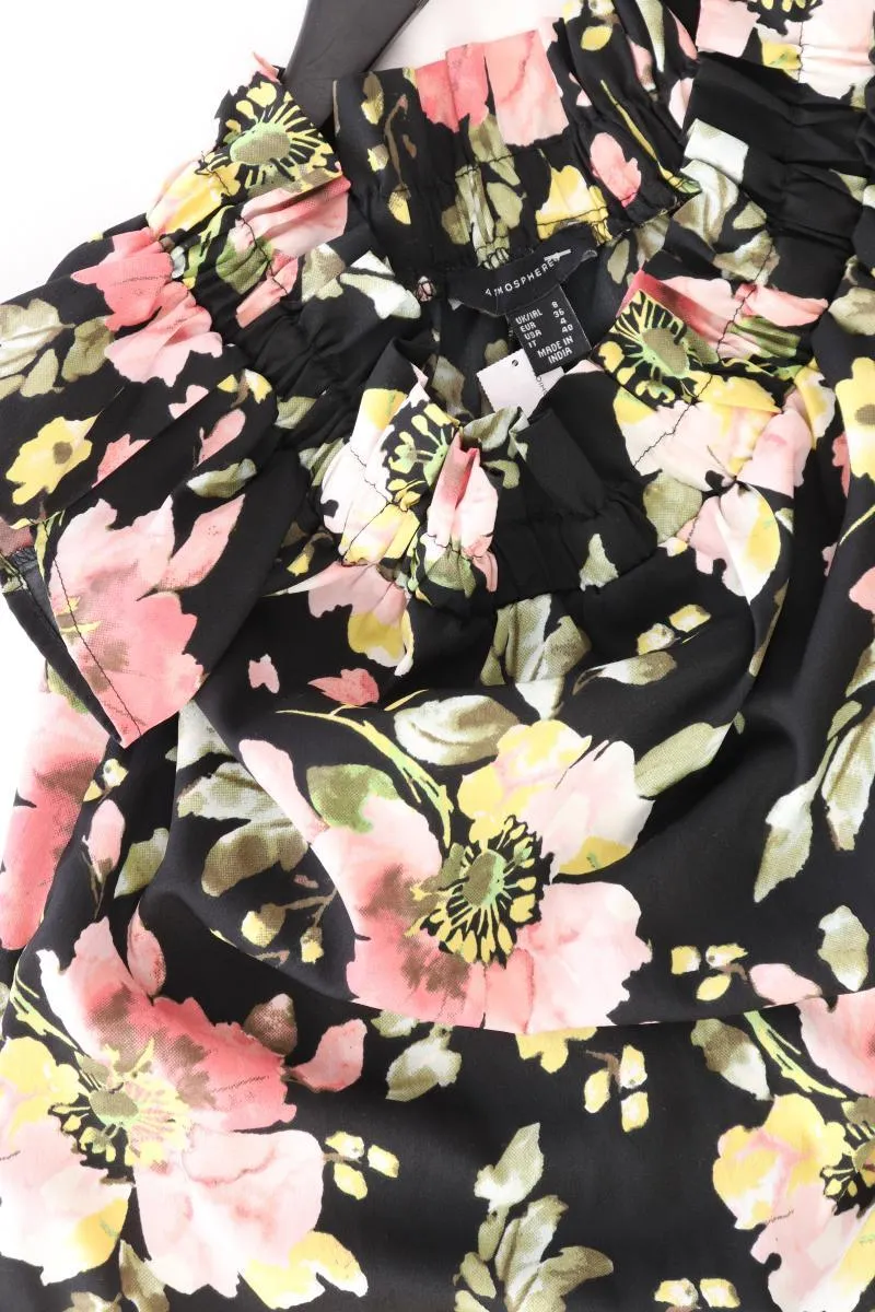 atmosphere Kleid Gr. 36 mit Blumenmuster Kurzarm mit Carmen-Ausschnitt
