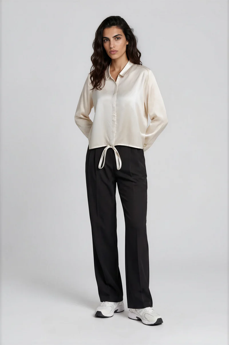 Milano Bluse cropped cream