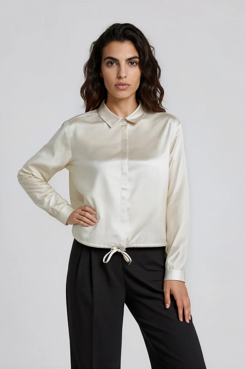 Milano Bluse cropped cream