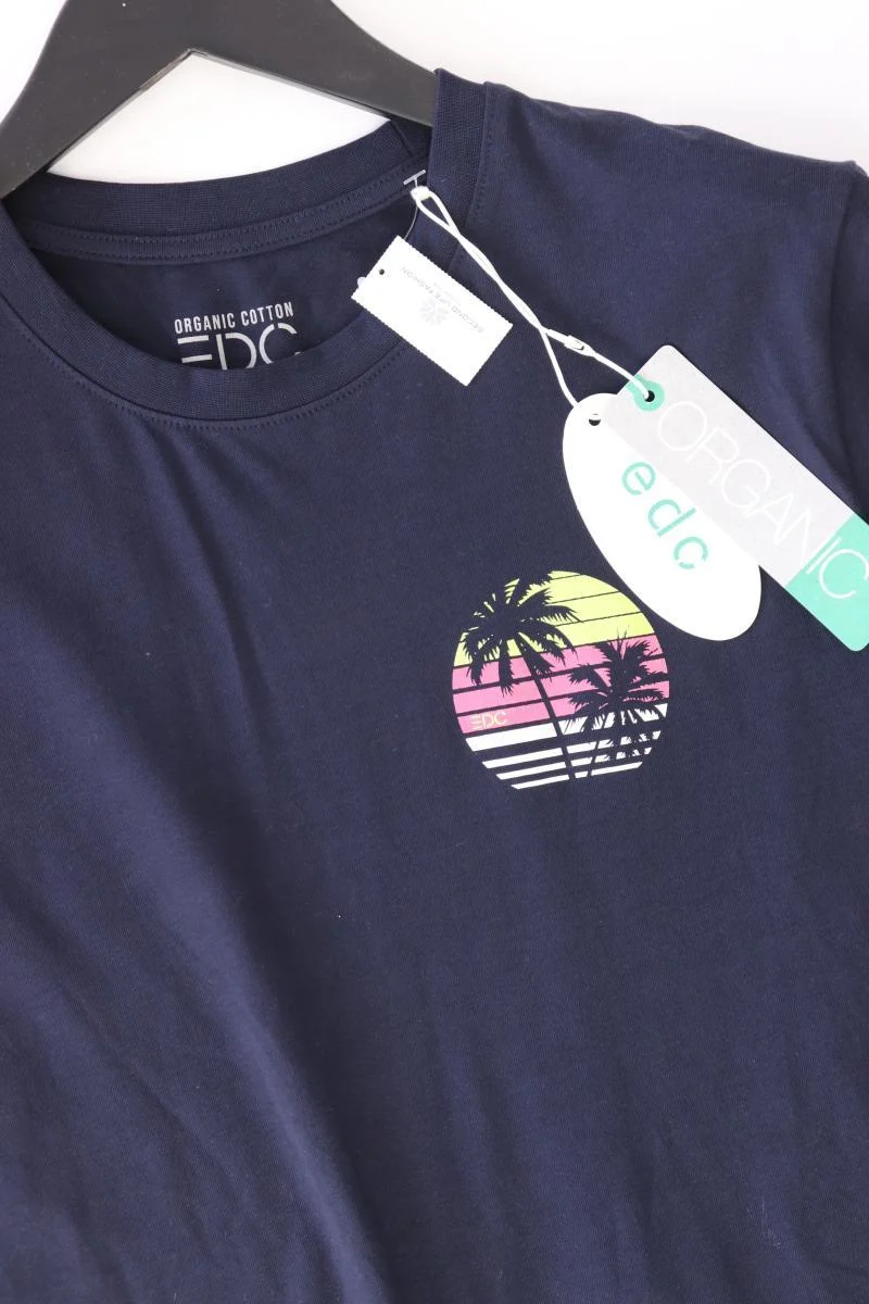 edc by Esprit T-Shirt für Herren Gr. S neu mit Etikett Kurzarm blau