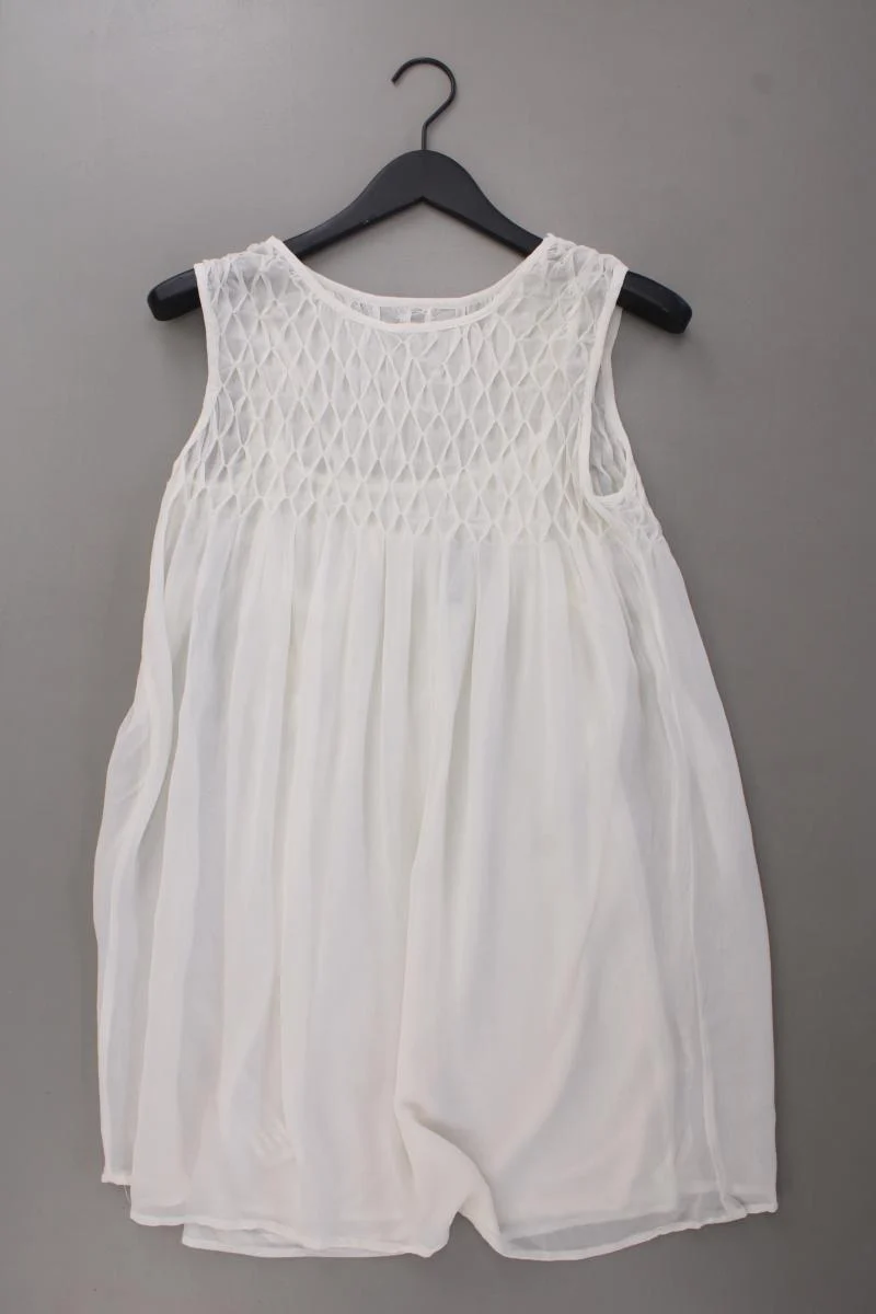 Mango Chiffonkleid Gr. S Ärmellos creme aus Polyester