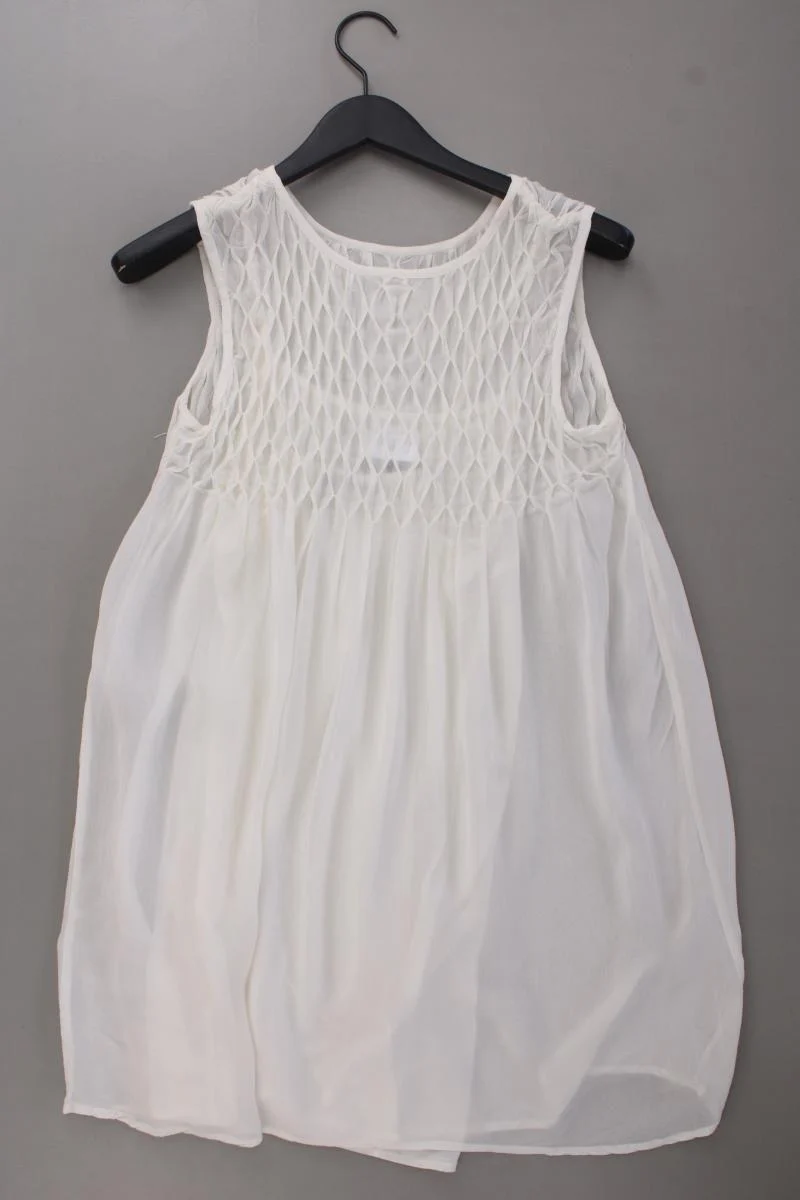 Mango Chiffonkleid Gr. S Ärmellos creme aus Polyester