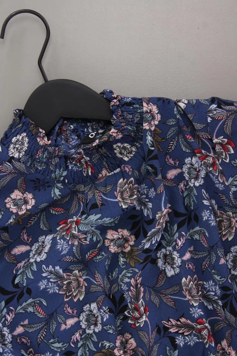 Only Langarmkleid Gr. 38 mit Blumenmuster neuwertig blau aus Polyester