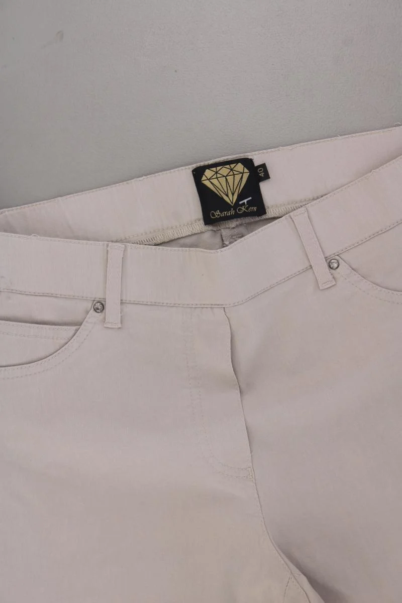 Sarah Kern 3/4 Hose Gr. 40 creme aus Viskose