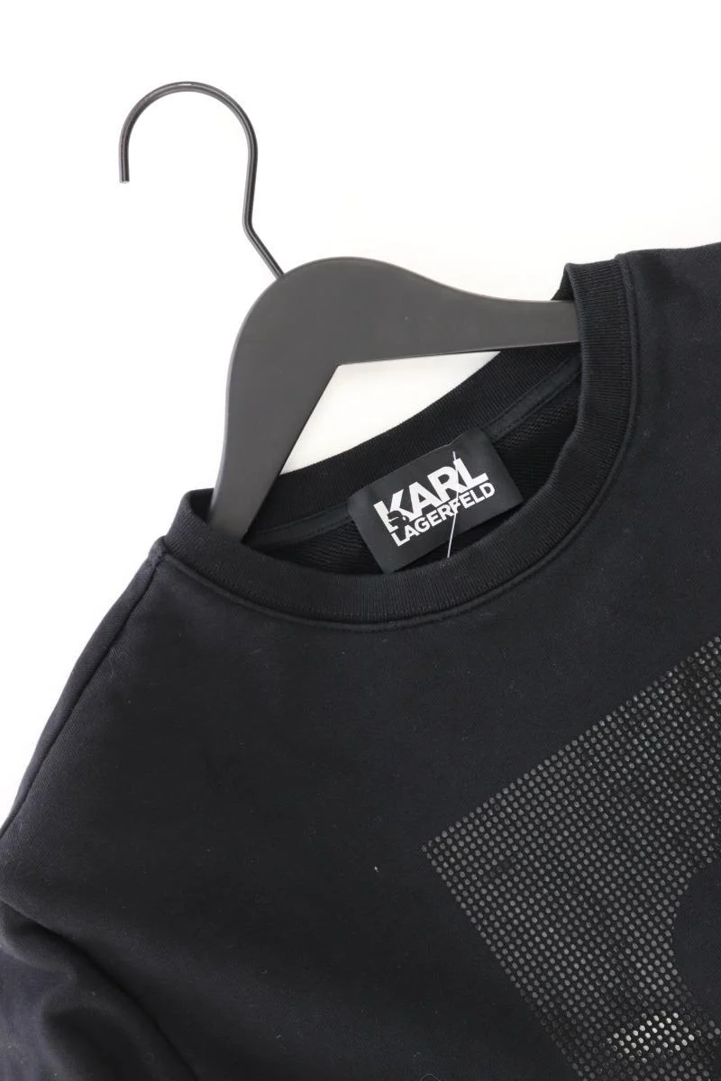 Karl Lagerfeld Feinstrickpullover für Herren Gr. XS schwarz aus Baumwolle