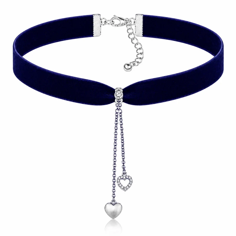 LUISIA® Kropfband "Mattea" mit Kristallen von Swarovski® | Dunkelblau