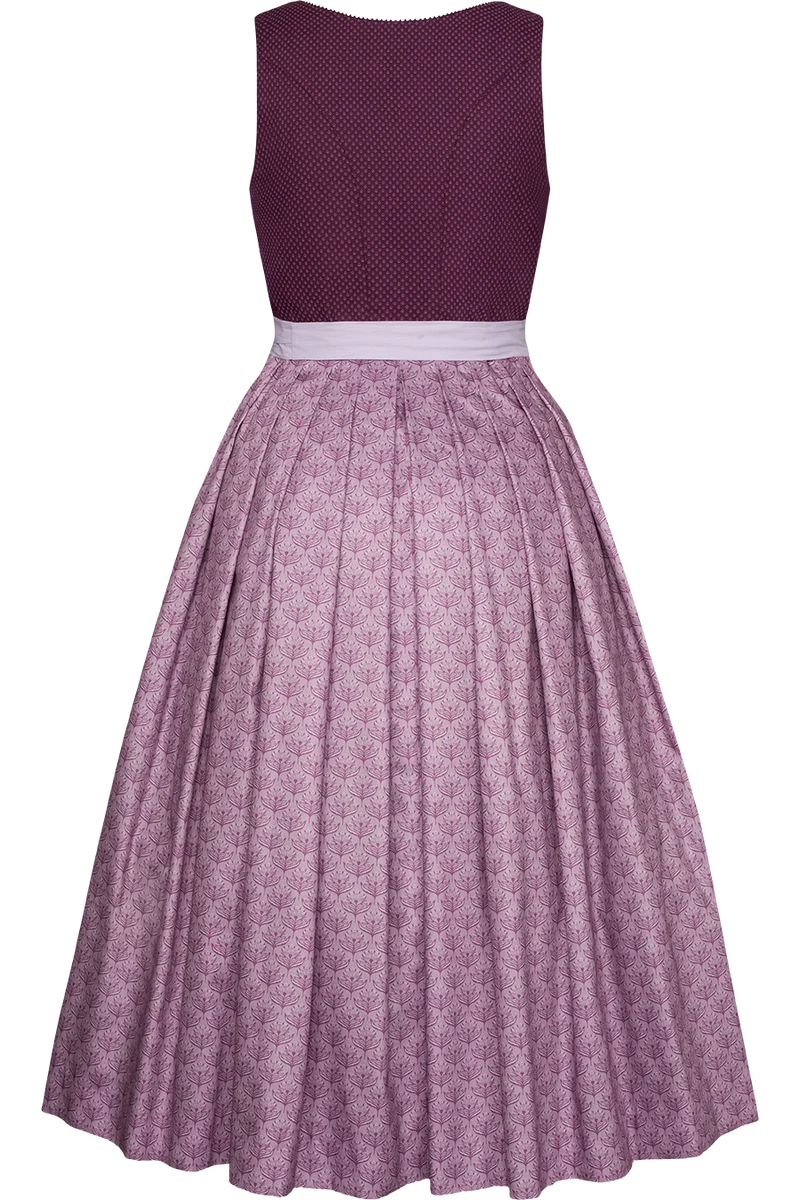 Langes Baumwolldirndl gemustert - beere