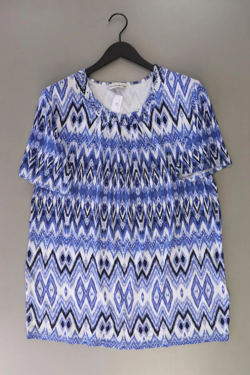 Helena Vera Printshirt Gr. 48 Kurzarm blau aus Viskose