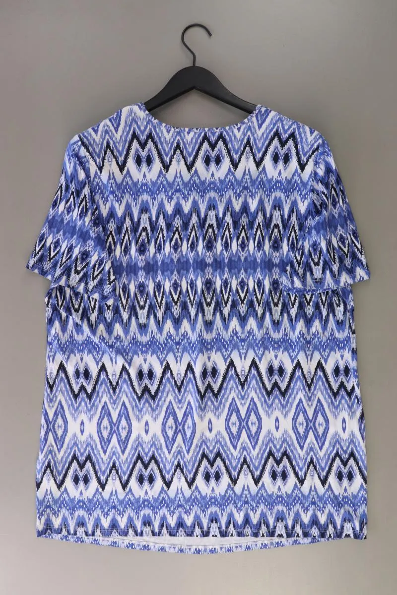 Helena Vera Printshirt Gr. 48 Kurzarm blau aus Viskose