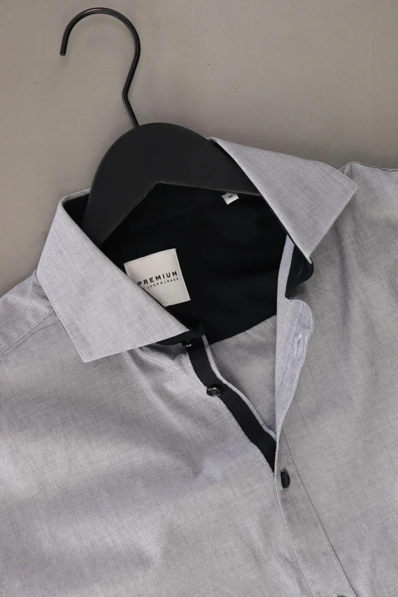 Jack & Jones Langarmhemd für Herren Gr. M grau aus Baumwolle