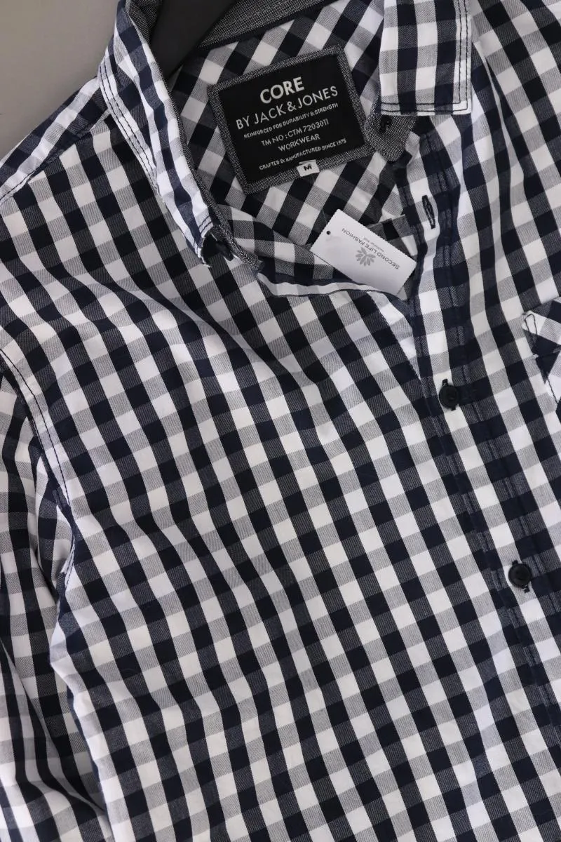 Jack & Jones Karohemd für Herren Gr. M kariert Langarm blau aus Baumwolle