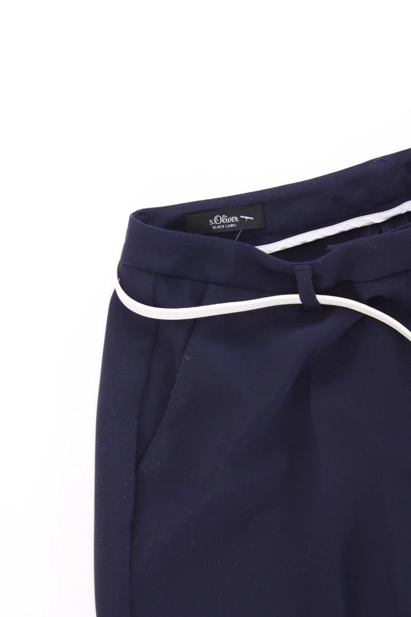 s.Oliver Black Label Anzughose Gr. 36 neuwertig mit Gürtel blau aus Polyester